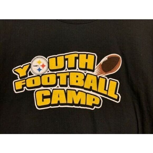 PITTSBURGH STEELERS YOUTH FOOTBALL CAMP SIZE MEDIUM THE NIKE TEE T-SHIRT - Picture 2 of 4